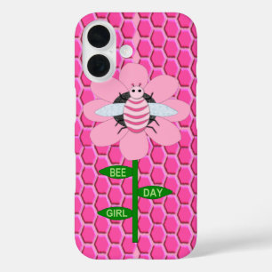 Frohe Tag des Biene Mädchen Rosa Geburtstag Hummel iPhone 16 Hülle