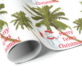 Frohe Texas-Weihnachten, Schneemann, Geschenkpapier (Rolleneckpunkt)