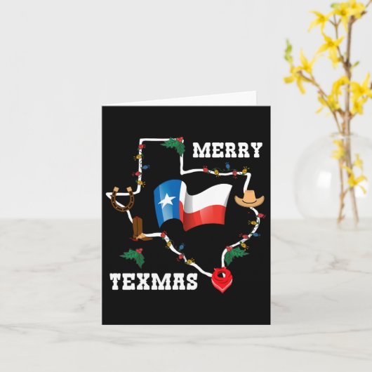 Frohe Texmas Texas Flag Weihnachten Weihnachten We Karte (Gelbe Blume)