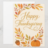 Frohe Thanksgiving-Grußkarte Feiertagskarte (Vorne/Hinten)