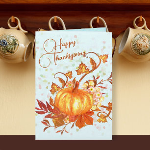 Frohe Thanksgiving-Nachricht Kürbis Herbst Karte