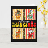 Frohe Thanksmas Kürbis Sce Latte Kaffee Thanksgiv Karte (Gelbe Blume)