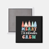 Frohe Tk und Kinder Crew Kindergarten Lehrer Chri Magnet (Vorderseite/Rückseite)
