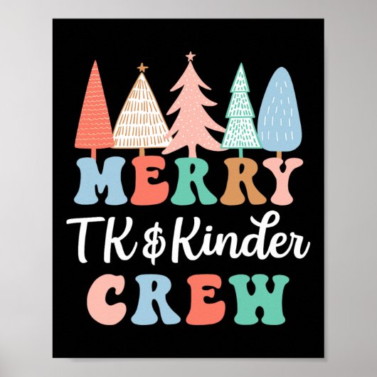 Frohe Tk und Kinder Crew Kindergarten Lehrer Chri Poster (Vorne)