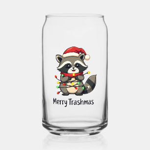 Frohe Trashmas Funny Raccoon Weihnachtsfeiertag Dosenglas