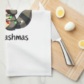 Frohe Trashmas Funny Raccoon Weihnachtsfeiertag Geschirrtuch (Viertel Falte)