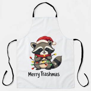 Frohe Trashmas Funny Raccoon Weihnachtsfeiertag Schürze