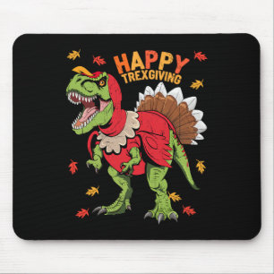 Frohe Trexgiving T Rex Dinosaur Truthahn Erntedank Mousepad