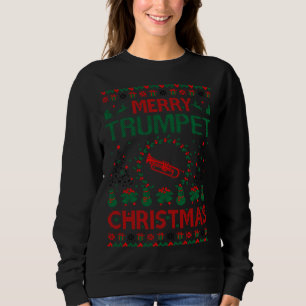 Frohe Trumpet Weihnachten Ugly Sweater Geschenk Sweatshirt