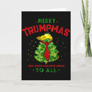 Frohe Trumpmas lustiger Santa Trump Weihnachtsbaum Karte