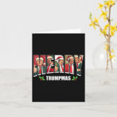 Frohe Trumpmas Santa Trump Weihnachten Pajamas Fun Karte (Gelbe Blume)