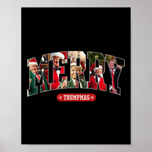 Frohe Trumpmas Santa Trump Weihnachten Pajamas Fun Poster