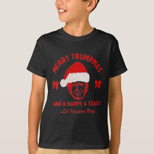Frohe Trumpmas Santa Trump Weihnachten Pajamas Fun T-Shirt (Vorderseite)