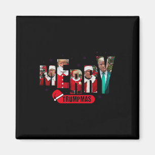 Frohe Trumpmas Santa Trump Weihnachts Pajamas Spaß Magnet