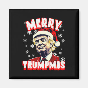 Frohe Trumpmas Weihnachten Trump Santa Trump Chris Magnet