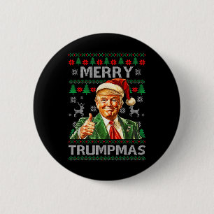 Frohe Trumpmas - Weihnachtsmann Donald Trump  Button