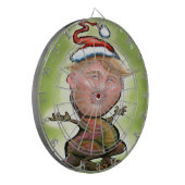 Frohe Trumpy Weihnachten Dartscheibe (Vorderseite Links)