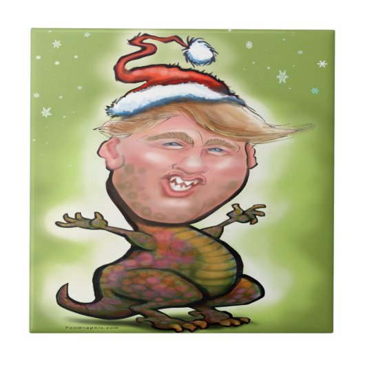 Frohe Trumpy Weihnachten Fliese (Vorderseite)