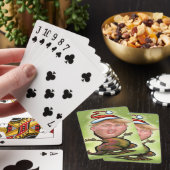 Frohe Trumpy Weihnachten Spielkarten (In Situ)