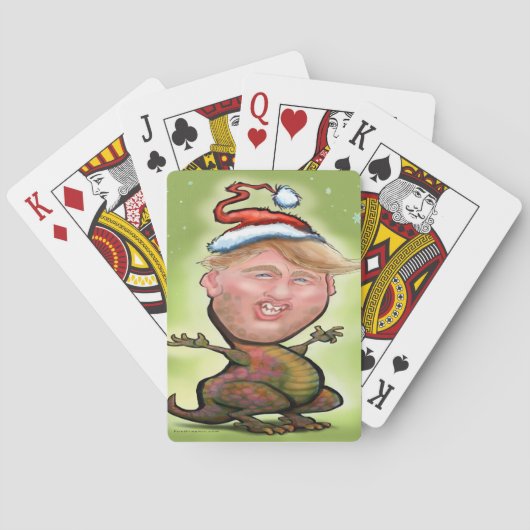 Frohe Trumpy Weihnachten Spielkarten (Rückseite)