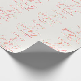 Frohe u. helle rote Weihnachten des modernen Geschenkpapier