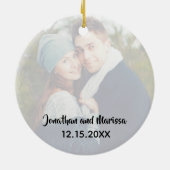 Frohe u. verheiratete Trendy Keramik Ornament (Hinten)