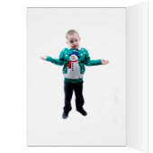 Frohe Ugly Sweater Christmas - Gray Blue Sweater (Innen (Links))
