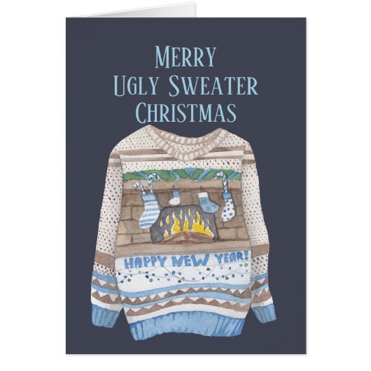 Frohe Ugly Sweater Christmas - Ugly Blue Sweater (Vorne)