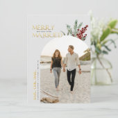 Frohe und bald Verheiratet Weihnachten Rettete die Save The Date (Stehend Vorderseite)