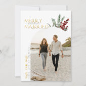 Frohe und bald Verheiratete Weihnachten Save The Date (Vorderseite)