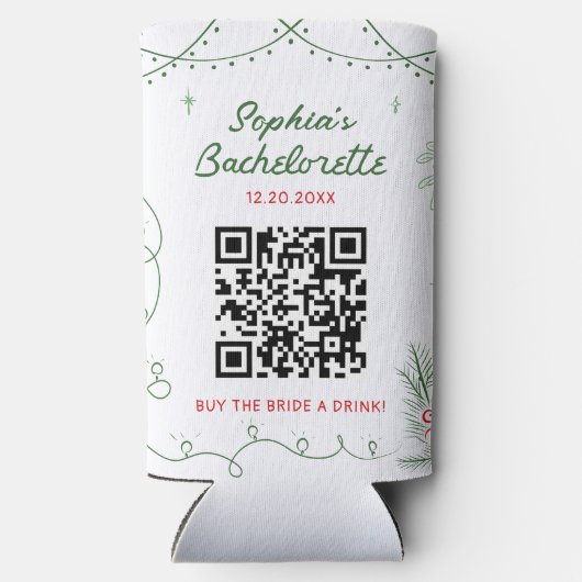 Frohe und Braut Weihnachten Bachelorette kann Cool Selters Dosenkühler (Rückseite)