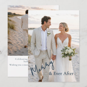 Frohe und ewige Hochzeitsankündigung nach den Feie Feiertagskarte