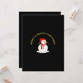 Frohe und frostige Weihnachten Karte (Vorderseite/Rückseite Beispiel)
