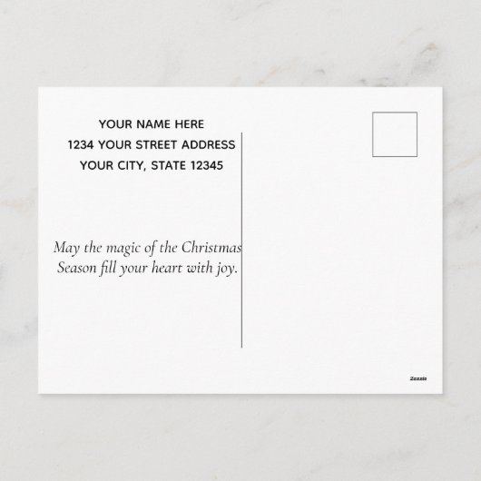 Frohe und gesegnete Weihnachten Aquarell Weihnacht (Rückseite)