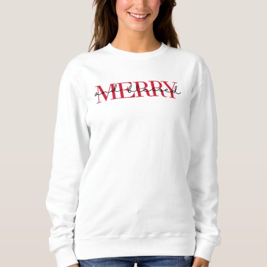 Frohe und gesegnete Weihnachten Sweatshirt (Vorderseite)