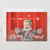 Frohe und gesegnete Weihnachtsfeiertage Foto Feiertagskarte (Vorderseite)