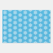 Frohe und helle 2 Schneeflocken Weihnachten Geschenkpapier Set (Vorderseite 2)