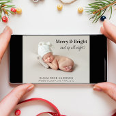 Frohe und helle 4 Foto Weihnachtsgeburt Ankündigung