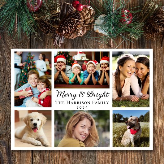 Frohe und helle 6 Foto Collage Weihnachten