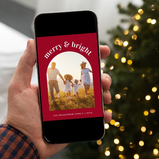 Frohe und helle Arch Foto Weihnachten