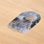 Frohe und helle Arch Weihnachtsfeiertage Foto Acryleinladungen (Ablage )