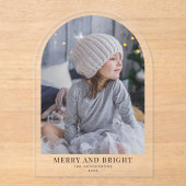 Frohe und helle Arch Weihnachtsfeiertage Foto Acryleinladungen (Vorderseite)