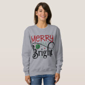 Frohe und helle Bäume Weihnachtsfrauen Sweatshirt (Vorne ganz)