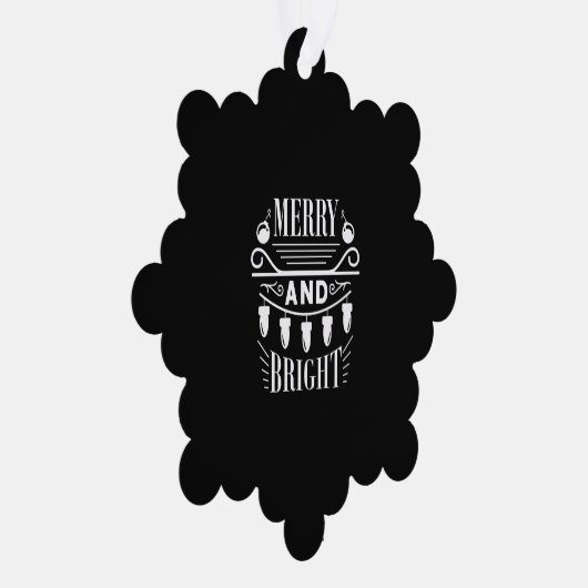 Frohe und helle Bulb Light Weihnachten Weihnachten Ornament Karte (Rechts)