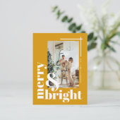 Frohe und helle einfache Foto Weihnachtsfeiertag P Postkarte (Stehend Vorderseite)