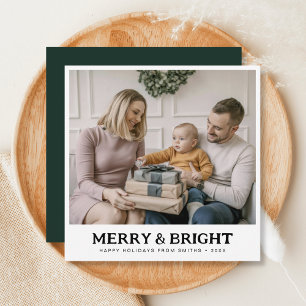 Frohe und helle Familie Weihnachten Foto Grün