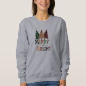 Frohe und helle Ferien Weihnachtsbaumen Sweat Sweatshirt (Vorderseite)