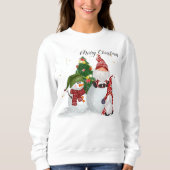 Frohe und helle Ferien Weihnachtsbaumen Sweats Sweatshirt (Vorderseite)