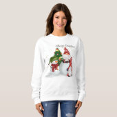 Frohe und helle Ferien Weihnachtsbaumen Sweats Sweatshirt (Vorne ganz)