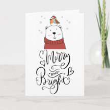 Frohe und helle Ferien Whimsical Polar Bär